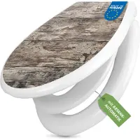 Banjado Familien WC Sitz weiß mit Kindersitz und Absenkautomatik und Motiv Alte Planken [TDWK 11491]