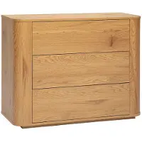 Miliboo - Kommode helles Holz-Finish Eiche 3 Schubladen L100 cm NEGAN