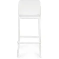 Natur24 4er Set Barhocker Chloris 44 x 102 x 48 cm Polypropylen Weiß