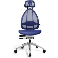 Topstar 532952 Bürostuhl OPEN ART, J1700S18 Stoff blau, Gestell silber