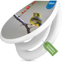 Banjado Familien WC Sitz weiß mit Kindersitz und Absenkautomatik und Motiv Herbst Vogel [TDWK 12978]