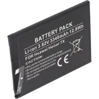 AccuCell Akku passend für Huawei Honor 7X Akkutyp HB356687ECW, 3,82V, 3340mAh, 12,8Wh, built-in, ohne Werkzeug