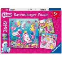 Sonstige Verlage Kinderpuzzle 3x49 Teile - Lissy Pony - Zauberhafte Welten!