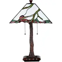 Casa Padrino Luxus Tiffany Tischleuchte Mehrfarbig 41 x 41 x H. 64 cm - Wohnzimmer Deko Accessoires