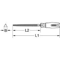 Ks Tools Dreikant-Feile Form C 150 mm Hieb1 - 157.0424