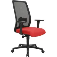 Topstar 539542 Bürostuhl EURO STAR 200, EU20OG210 Stoff rot, Gestell schwarz