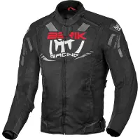 Berik Amras wasserdichte Motorrad Textiljacke, schwarz/weiß/rot, 50