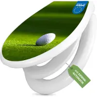 Banjado Familien WC Sitz weiß mit Kindersitz und Absenkautomatik und Motiv Einsamer Golfball [TDWK 10740]