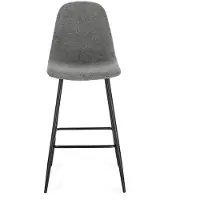 Natur24 4er Set Barhocker New Irelia 44 x 112 x 53 cm Stahl Grau