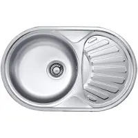 Deante 1-bowl steel sink with drainer