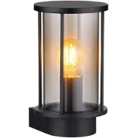 Globo Lighting Smart RGB LED Wandleuchte, Edelstahl schwarz, Glas, H 25,2 cm