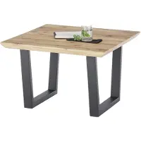 Robas Lund ASOLA furniert Couchtisch 70, Farbe:Eiche/T-Gestell