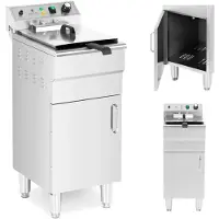 Royal Catering Freistehende elektrische Fritteuse mit Schrank 400 V 5000 W 13 l