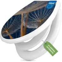 Banjado Familien WC Sitz weiß mit Kindersitz und Absenkautomatik und Motiv Verblüht [TDWK 12783]