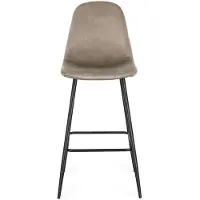 Natur24 4er Set Barhocker New Irelia 44 x 112 x 53 cm Stahl Taupe