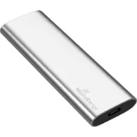 MediaRange MR1100, 120 GB, M.2, USB Typ-C, 3.2 Gen 2 (3.1 Gen 2), 450 MB/s, Silber