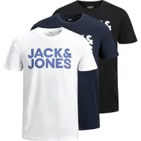 Jack & Jones Rundhalsshirt "JJECORP LOGO TEE SS O-NECK 3PK MP NOOS" Packung, 3 Stk. Baumwolle, slim fit