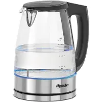 Bartscher Glas-Wasserkocher 1,7LDGL 1,7L 6 Temperaturstufen Display