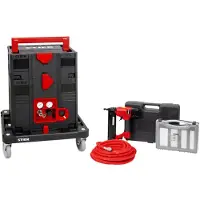 Stier Systainer-Kompressor-Set, inkl. Systainer II T-Loc, Rollbrett + Druckluftnagler und Stauchkopfnägeln, 6-teilig