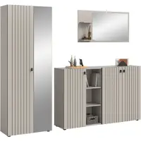 Ebuy24 Station Garderobenmöbel Set Kaschmir Nachbildung.