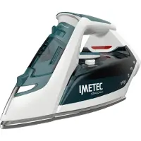 Imetec ZeroCalc 2X, Trocken- & Dampfbügeleisen, Edelstahl-Bügelsohle, 1,9 m, 120 g/min, Türkis, Weiß, 120 g/min