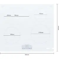 Bosch Serie 6 PIF612BB1E, Weiß, Integriert, 60 cm, Zonen-Induktionskochfeld, Glaskeramik, 4 Zone(n)