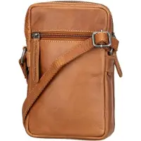 Chesterfield Wax Pull-up Leder Handytasche 1 Liter Hamilton 31 cognac