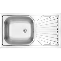 Deante 1-bowl steel sink with drainer