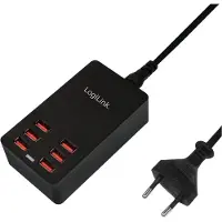 Logilink PA0139, Drinnen, AC, 5 V, Schwarz