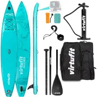 VirtuFit Supboard Racer 381 Türkis – Race SUP 381×71 cm
