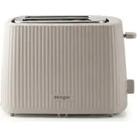 Seeger Design Toaster, 7 Röststufen, herausziehbare Krümelschublade, 930 Watt, Beige, SGR150SB