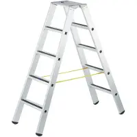 Zarges gebördelte Stufen-Stehleiter R13step-B eloxiert 2x8 Stufen