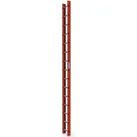 Zarges Dachleiter 15 Sprossen ziegelrot