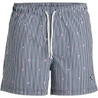 Jack & Jones Badeshorts "JPSTMAUI BREEZE MINI STRIPE SWIM SRT SN" Kunstfaser, normal geschnitten