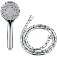 Wenko Mod. Basic Line Duschkopf Set, 2 teilig, Duschkopf mit 5 Strahlarten