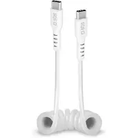 SBS USB-C auf USB-C Spiralkabel, 1 Meter