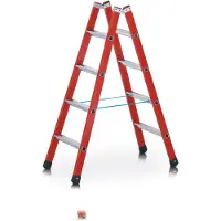 Zarges Breitsprossen-Stehleiter in GFK-Mischbauweise EFAmix B 2x5 Sprossen
