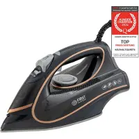 TZS First Austria - Dampfbügeleisen 3200 W - Keramiksohle - 42 Düsen, 27g/min Dampf - Vertikaldampf, Anti-Kalk & 450ml Wassertank - Schwarz
