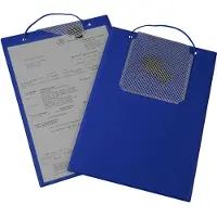 Eichner Auftragstasche Plus, Klettverschluss und Schlüsselfach, für DIN A4 Dokumente, blau, 10 Stück