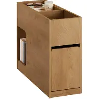 SoBuy Beistelltisch schmal mit abnehmbarem Tablett & Schublade, 25cm breit Couchtisch Sofatisch Nachttisch für Wohnzimmer Schlafzimmer, Natur FBT158-N