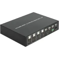 DeLOCK 4 in 1 Multiview - KVM-/Audio-/USB-Switch - 4 Anschlüsse
