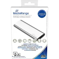 MediaRange MR1101, 240 GB, M.2, USB Typ-C, 3.2 Gen 2 (3.1 Gen 2), 450 MB/s, Silber
