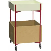Hubsch Frischer Trolley Khaki/burgund | 021610