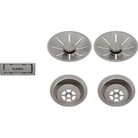 BLANCO Ab- u. Überlaufset satin platinum InFino