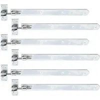 Alberts 846022 Ladenband, gerade, Abschluss abgerundet, verstellbar um 30 mm, galvanisch verzinkt, dickschichtpassiviert, 460 x 40 mm, 6er Set