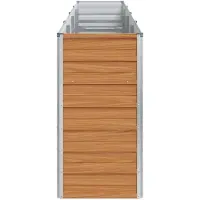 vidaXL Hochbeet Hellbraun 320 x 40 x 77 cm Verzinkter Stahl