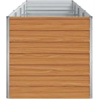 vidaXL Hochbeet Hellbraun 320 x 80 x 77 cm Verzinkter Stahl