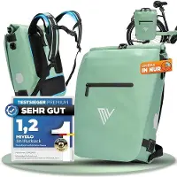 MIVELO 3-in-1 Packtasche - Rucksack & Umhängetasche - Wasserdicht - Mit Laptopfach - 20L - Mint