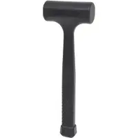 Ks Tools 140.5254, Rückschlagfreier Hammer, Polyurethan (PU), Glasfaser, Schwarz, 30 cm, 730 g