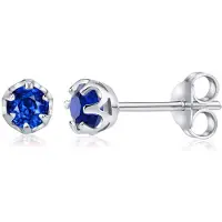 Silvego Silver earrings with realue Topaz JJJ1032DBS